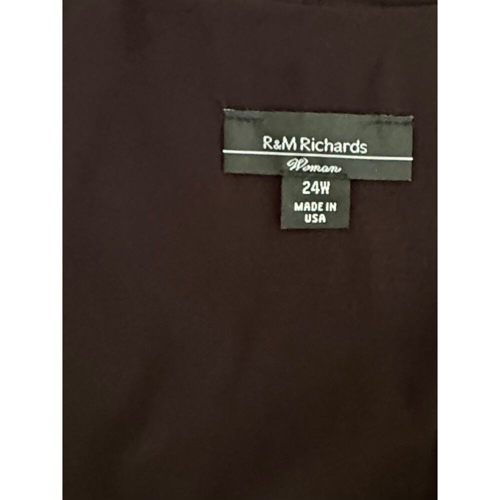 R&M Richards Womens‎ Cardigan Top Size 24W Open Front Floral USA Vintage - Picture 3 of 9